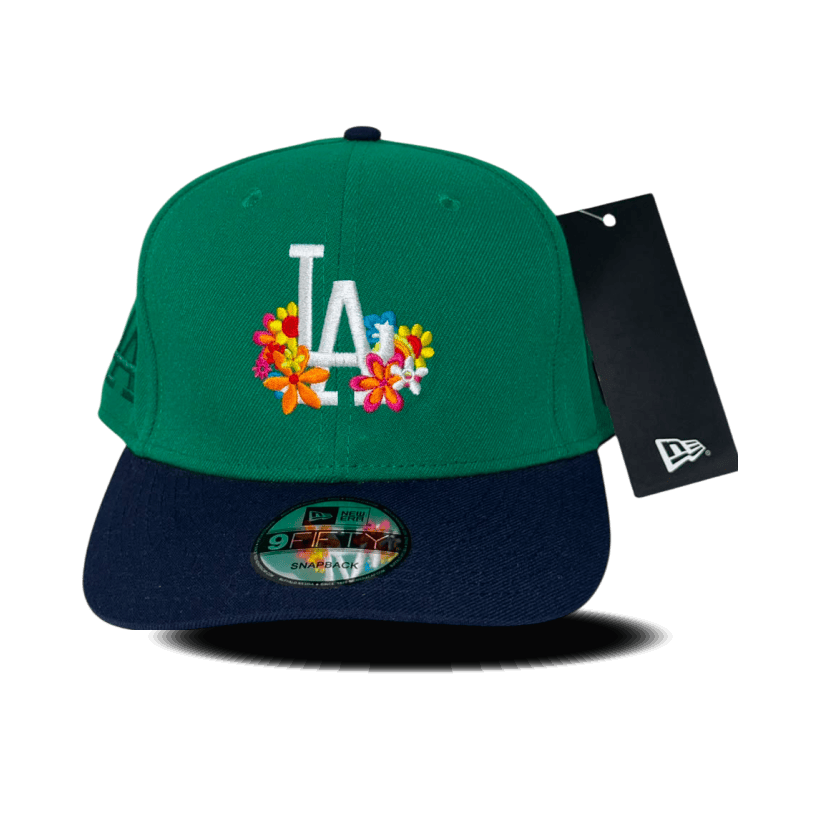 Gorra Dodgers Flores Verde
